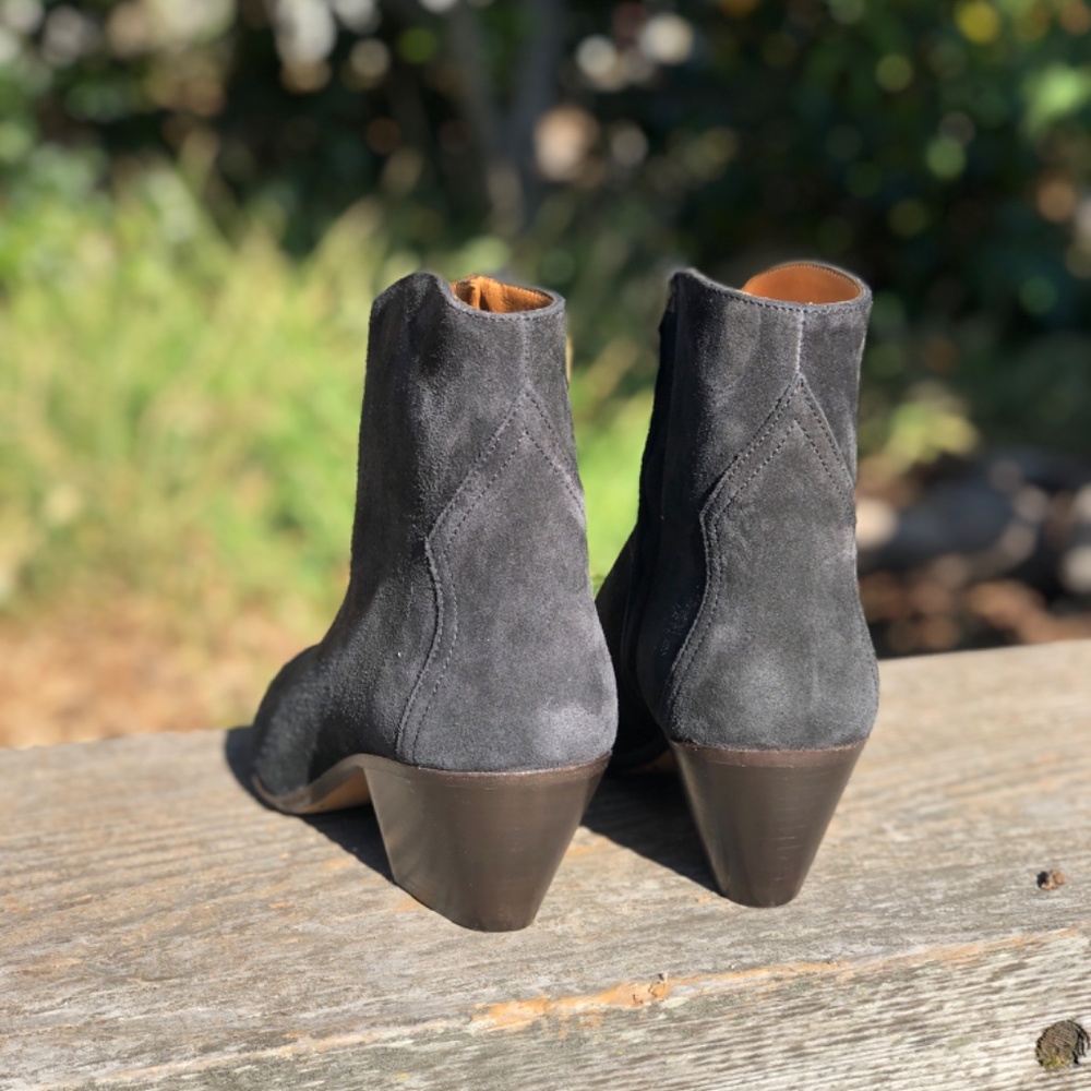 Brand new Isabel Marant Boots Dacken Booties Suede Ankle Faded Black 41 9.5/10 - Picture 4 of 7